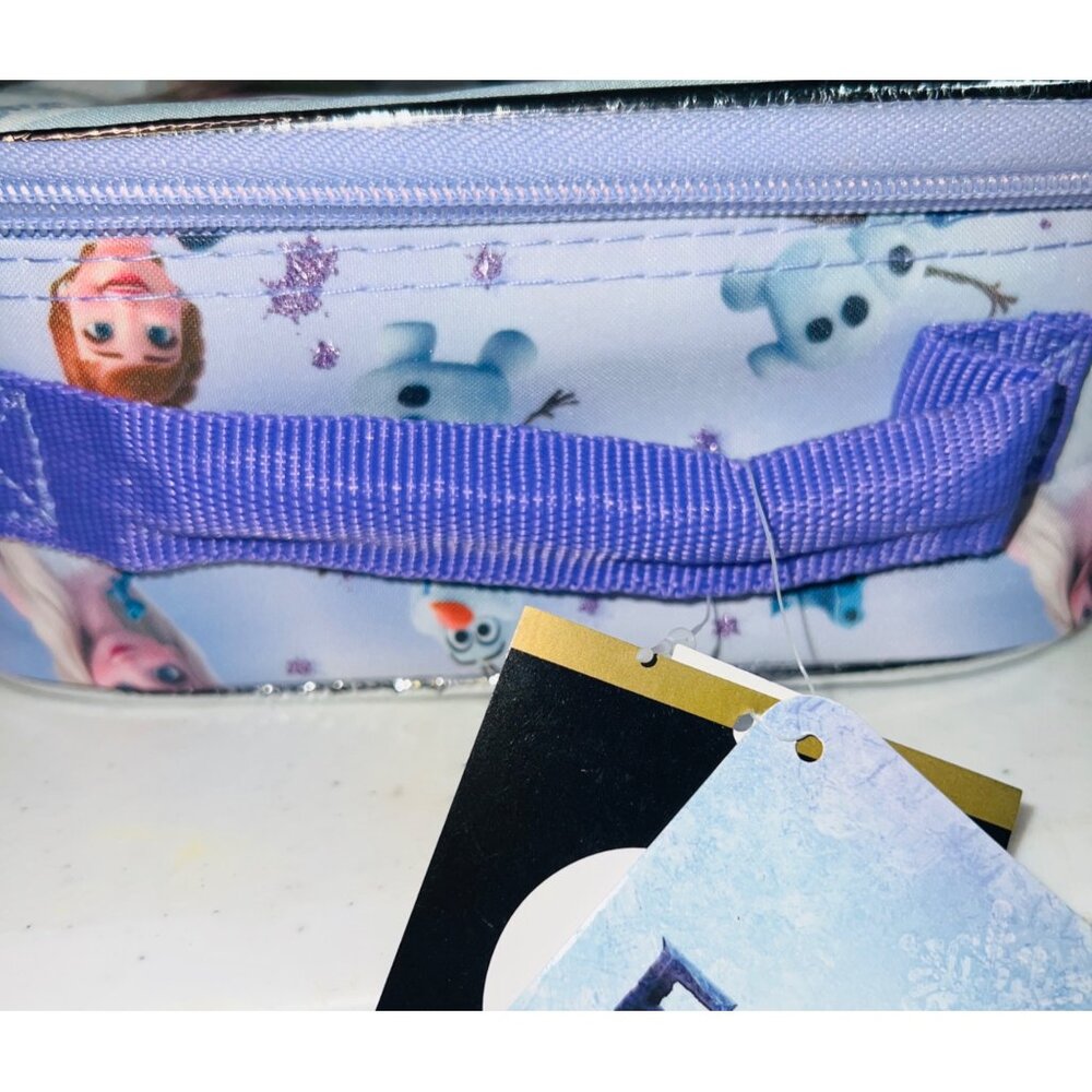 New Disney Frozen Anna & Elsa Lunch Bag With Silver Trim Insulated - Picture 5 of 7